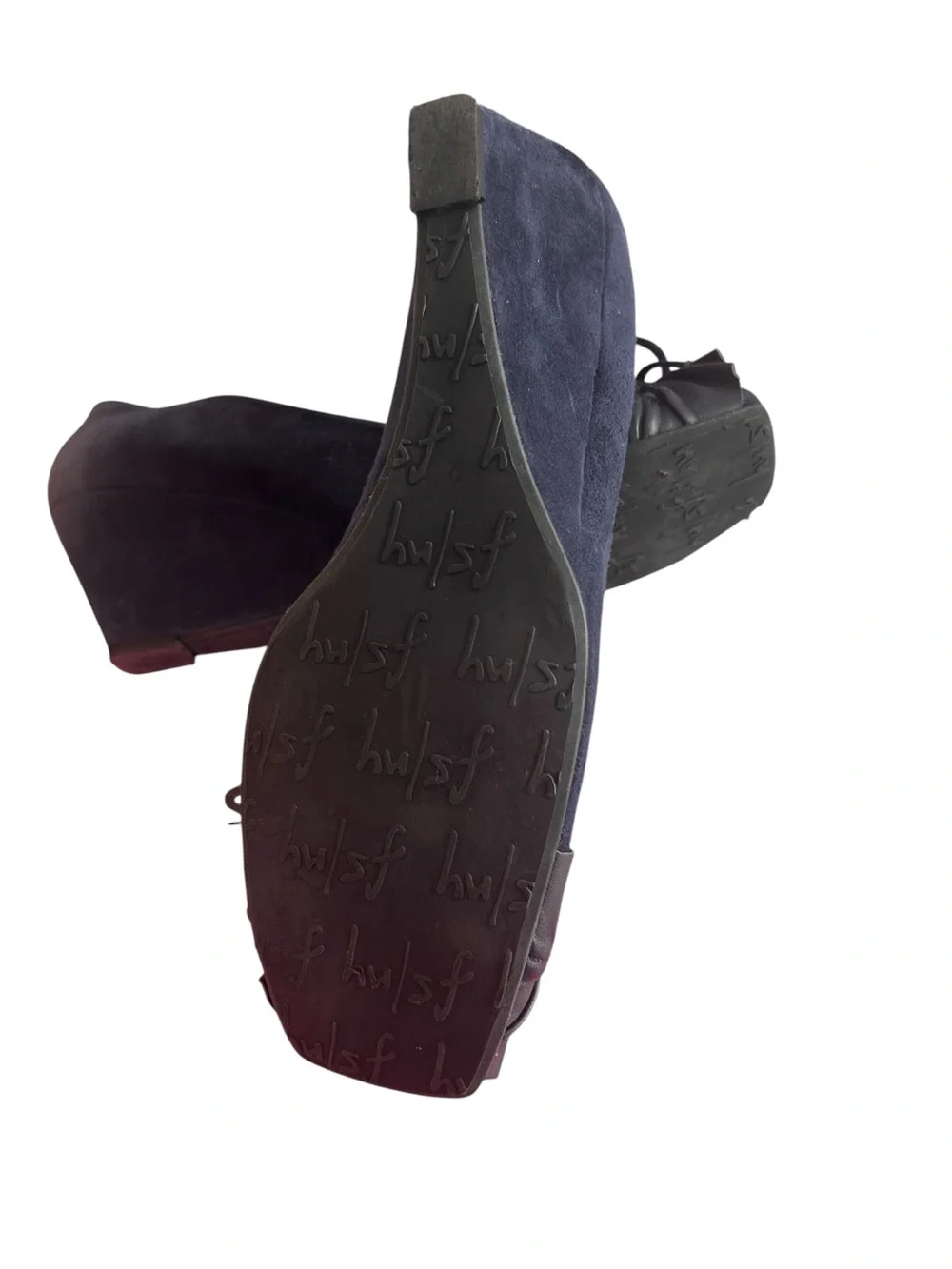 French Sole navy suede